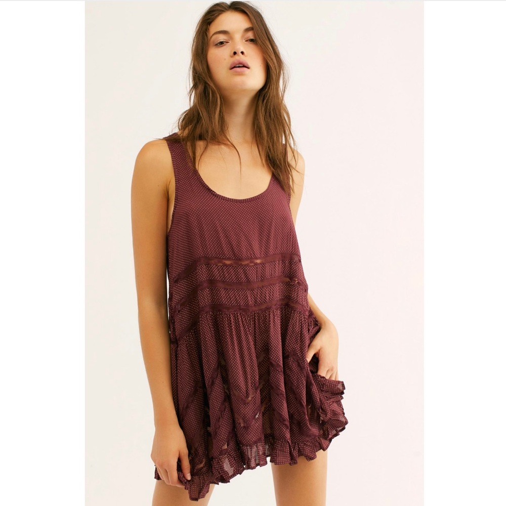 Voile and Lace Trapeze Slip